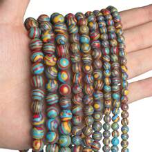 Loose Natural Stone Beads Semi-Finished Agate & Blue Peacock Stone Beads For Diy Bracelet & Necklace Jewelry Making