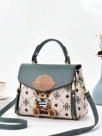 おしゃれで可愛いクマデザイン レディース ショルダーバッグ 斜めがけ