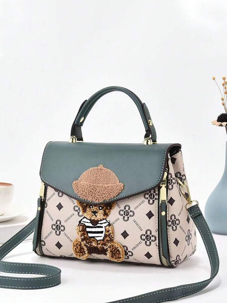 おしゃれで可愛いクマデザイン レディース ショルダーバッグ 斜