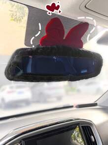 1pc Black Rearview Mirror Cover For Car - Black - View 2