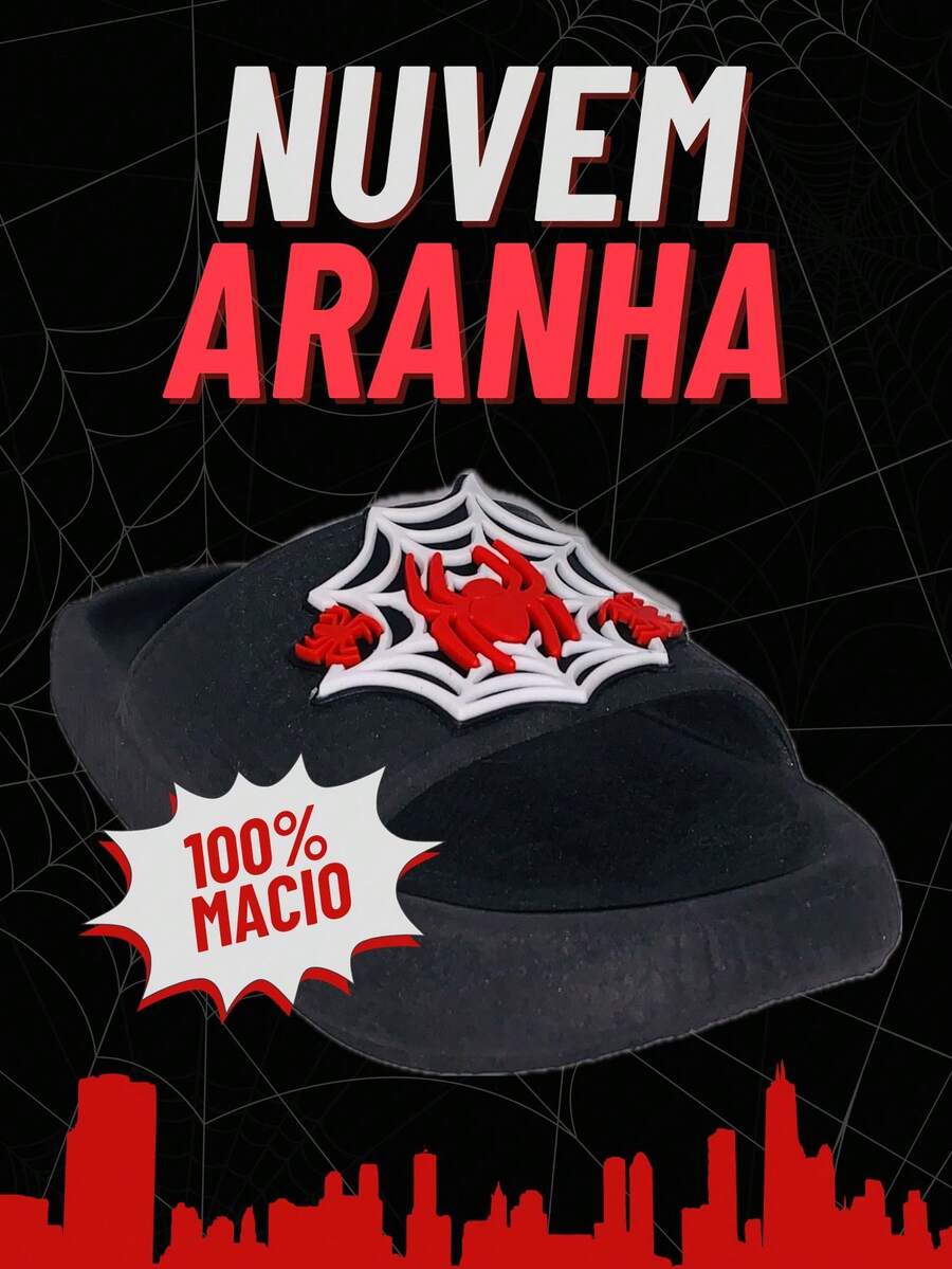 Nuvem Chinelo Infantil Super Aranha Escola Passio Moda Estilo 27 ao 34