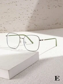 1pc Women's Square Optical Glasses, Suitable For School Students, Minimalist Outfits, Party, Gift For Girlfriend - Multicolor - View 12