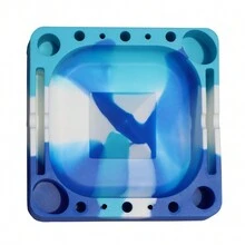 矽膠煙灰缸多功能煙灰缸,無異味煙灰缸 - 白 深藍 淺藍 - 查看 1