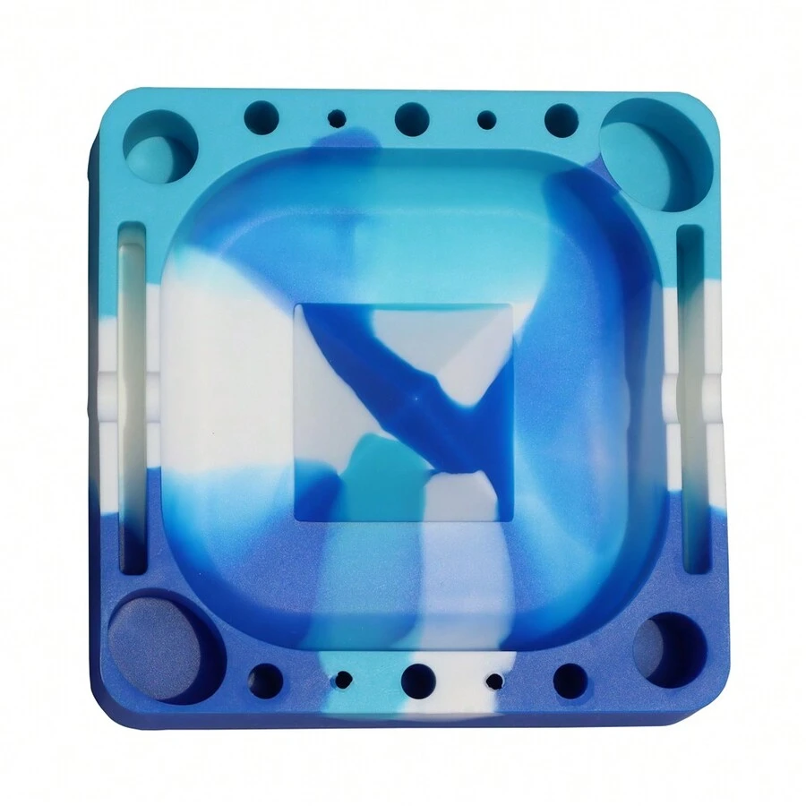 矽膠煙灰缸多功能煙灰缸,無異味煙灰缸 - 白 深藍 淺藍 - 查看 1