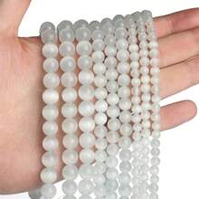 Loose Natural Stone Beads Semi-Finished Agate & Blue Peacock Stone Beads For Diy Bracelet & Necklace Jewelry Making