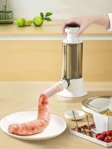 1pc Household Sausage Maker Manual Sausage Stuffer, Coffee Brown - Coffee Brown - View 7