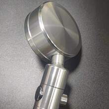 1個高壓過濾花灑頭,帶有暫停按鈕 - 銀色 - 查看 2