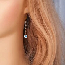 6 件裝不銹鋼圓形吊墜魔鬼之眼 Diy 項鍊耳環珠寶配件製作 - 圓形吊墜 - 查看 5