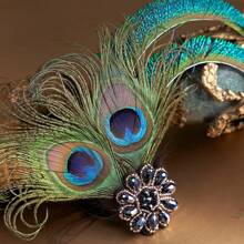 1920's Flapper Great Gatsby Headband - Black - View 4