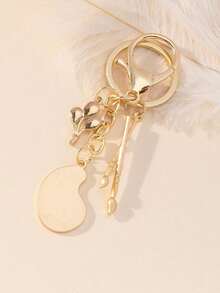 1個創意diy畫筆和畫板設計的汽車鑰匙扣,新穎的藝術禮物,適合學生/學童/藝術生活愛好者 - 金色 - 查看 2