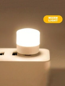 2pcs Portable Mini USB Night Light, Multi-Functional Decorative Light, Suitable For Laptop And Mobile Power Small Square Light, Home Outdoor Light - White - View 5