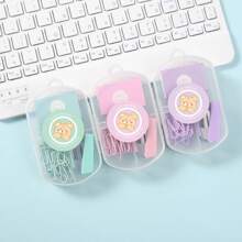 附帶400個訂書針,20個回形針的迷你訂書機可愛辦公禮品,有3種顏色選擇 - 綠色 - 查看 10