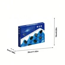 1入組帶有海綿插槽/繩的磁棋策略棋盤遊戲,可攜式磁力打鬥國際棋和收納袋,送禮佳品 - A/繩子+海綿盒 - 查看 4