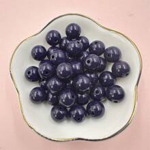 50顆10mm時尚純色亞克力圓珠,diy手鍊項鍊耳環首飾製作 - 10mm/50個 - 查看 20