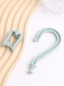 1入摺疊式九洞衣架,防滑且厚實設計,適用於衣櫃,多功能曬衣整理器 - 藍色 - 查看 3