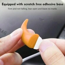 2入組鬼角設計裝飾貼紙,適用於汽車內飾或機車頭盔配件 - 彩色 - 查看 7