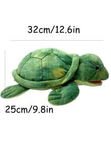 Realistic Turtle Hand Puppet - Green - View 3