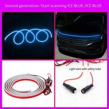 Led Dynamic Sequential Daytime Running Light For Car, Universal, High Brightness, Used For Modified Front Grille Or Engine Cover Atmosphere Light - ice blue - View 1