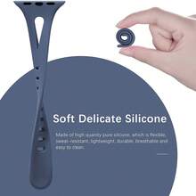 Unisex Ultra-Thin Silicone Replacement Watch Band, Solid Color Casual Sports Strap Compatible With Apple Watch Series/Se/8/7/6/5/4/3/2/1, 44mm/45mm/49mm/38mm/40mm/41mm/42mm - Pink - View 5