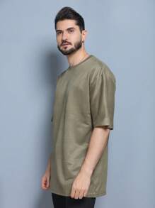 Men T-Shirts - 軍綠色 - 查看 2