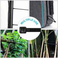 100入組塑料束線帶,承重50磅（約22.7公斤）,自鎖式黑色尼龍束線帶,適用於室內外使用