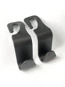 2pcs Car Seat Back Hook - Black - View 4
