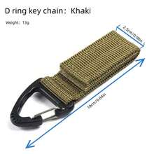 1 件戶外尼龍背包扣帶單點三角扣多功能配件鑰匙扣 - 黑色 - 查看 5