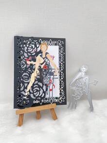 1pc Princess Themed Sexy Women Party Invitation Decoration, Drinking Women Adult Ceremony Invitation Decoration, Greeting Card Decoration, Knife Model Decorative Titanium Steel Scissors Book Craft - Style 1 - View 3