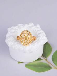 5入組幾何橢圓形流蘇紅銅耳環,覆蓋有18k +香檳金氧化保護層,時尚的法式浪漫和迪拜豪華風格,是理想的婚禮和節日禮物套裝 - 香檳色 - 查看 3