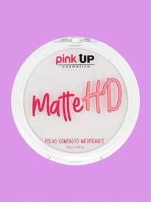 Polvo Translúcido Compacto Matificante + Brocha Profesional Bigo Powder Brush PINK UP Makeup Maquillaje