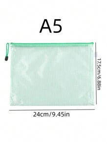 防水a4/a5尺寸高容量文件組織袋,適用於學生和上班族,附1個隨機網目文件袋 - 彩色 - 查看 3