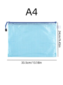 防水a4/a5尺寸高容量文件組織袋,適用於學生和上班族,附1個隨機網目文件袋 - 彩色 - 查看 2