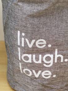 1個折疊布料洗衣籃衣服玩具收納盒,家用 - 灰色 - 查看 3