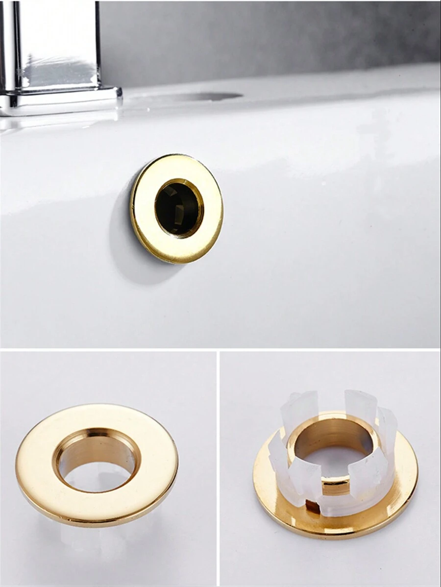 1/5 piezas Cubierta de estilo vintage para el rebosadero del lavabo del baño, cubierta decorativa del desagüe para el lavabo