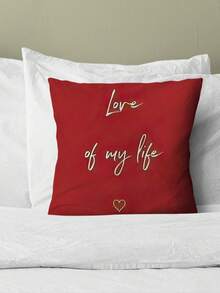 1 件情人節手繪情書靠墊套 - 紅白色 - 查看 1