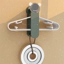 1 件多功能衣架收納架無鑽孔,陽台/浴室壁掛式衣物整理鉤 - 綠色 - 查看 4