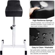 Kalolary 18-26 Inch Adjustable Pedicure Nail Footrest Manicure Foot Rest Stool Soft Pedicure Chair For Foot Resting Pedicure Beauty Salon Or Home Selfcare(Black) - Black - View 5