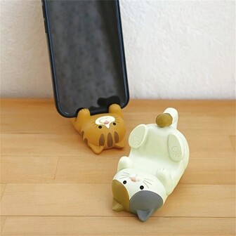 可愛的貓形手機支架手機座