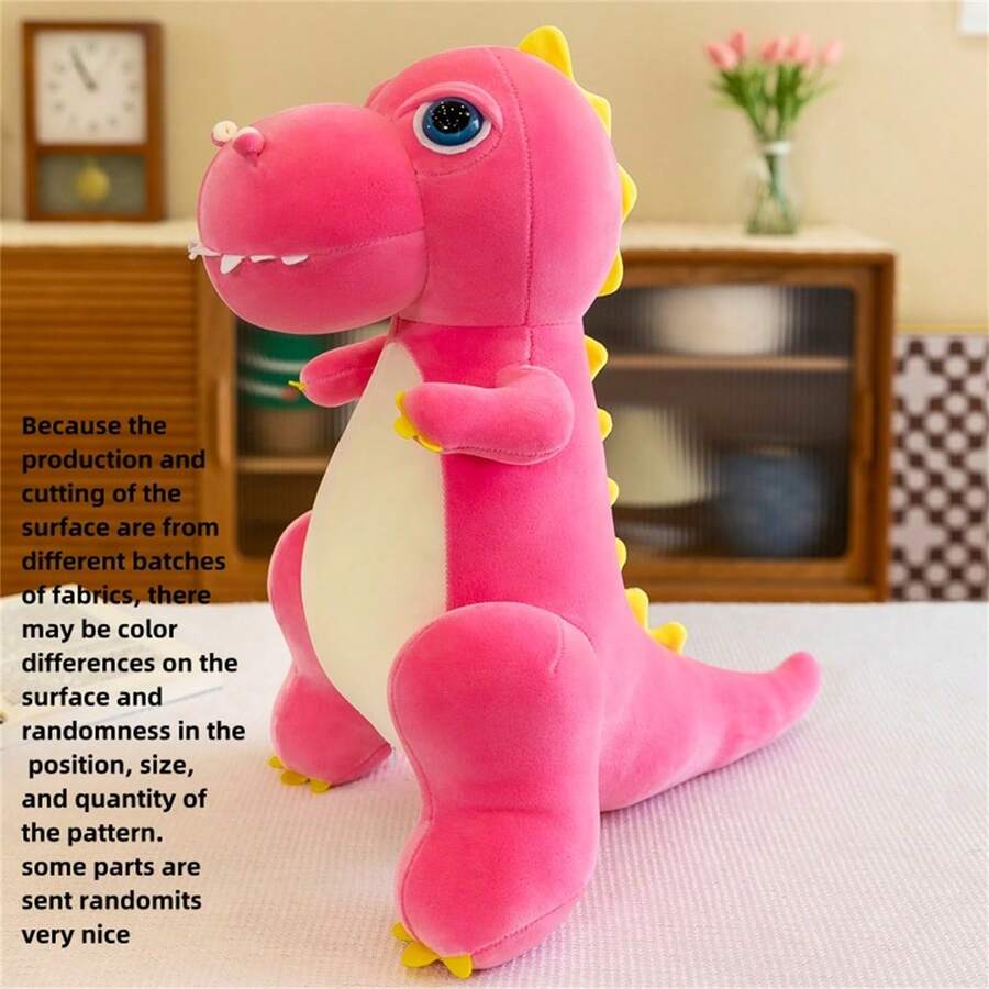 Pink Dinosaur Plush Toy Collection Stuffed Animal In Standing Position 38cm/14.96in Home Decor, Holiday And Birthday Gift - Pink - View 1
