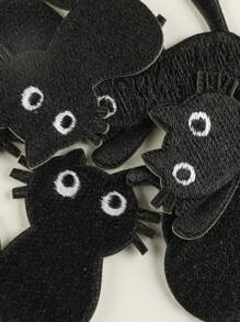6 Piezas Remiendo Bordado De Tela De Gato Negro Para Ropa Diy, Pantalones, Sombreros, Bolsos, Zapatos, Estuches Para Teléfonos, Etc.