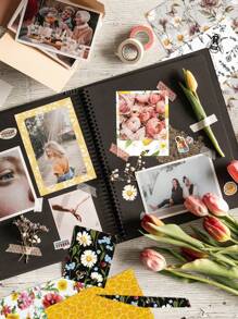 24pcs Scrapbook Paper Pads 6x6 Inch Aesthetic Bee Flower Honey Pattern Single-Sided Scrapbook Decoupage Paper For DIY Crafts Journaling Scrapbook Supplies Gift Wrapping Album Planner Embellishments Decorative Craft Paper - Yellow - View 6