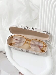 Boho風格1入組時尚便攜式心型眼鏡收納盒 - 米色 - 查看 3