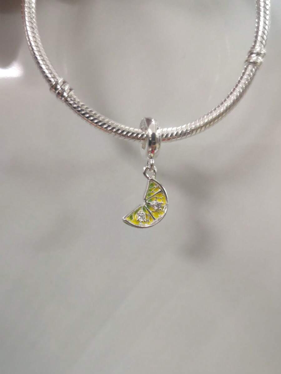 1入組女式甜蜜檸檬魅力diy適合原裝手鍊1:1模型,完美的假日派對禮物,獻給您生命中最重要的人 - 檸檬吊飾 - 查看 1