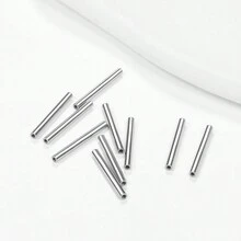 10入/批鋼製內螺紋直棒代替配件,舌頭唇環乳頭工業穿孔 - 鋼色 - 查看 2