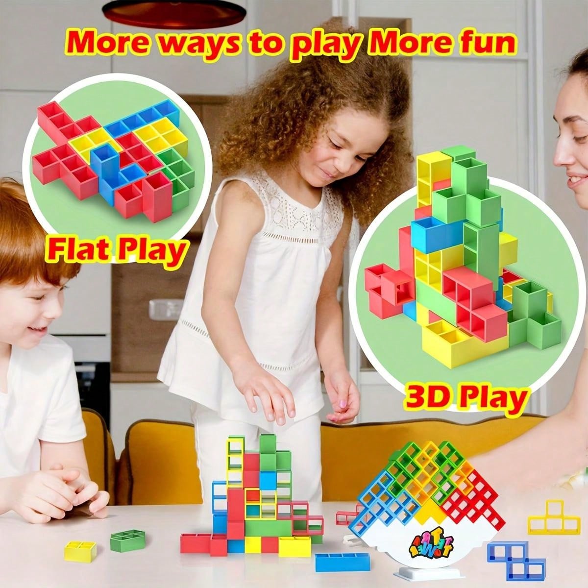 32pcs Tetra Tower Balance Stacking Blocks Game - High-Intellectual ...