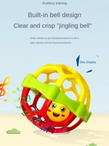 1 个益智软橡胶扣球，全新明亮多彩设计，适合爬行和抓握，适合 0-1 岁婴儿玩具（颜色随机） - 彩色 - 查看 5