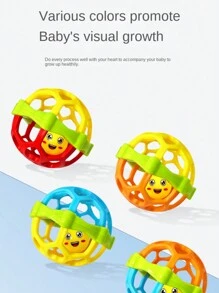 1 个益智软橡胶扣球，全新明亮多彩设计，适合爬行和抓握，适合 0-1 岁婴儿玩具（颜色随机） - 彩色 - 查看 10