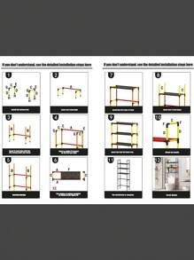 Organizador para baño lavadora rack toallero mueble estante sanitario repisa - Blanco - Ver 8