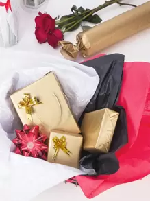 TIMBLESSING 10pcs/Set Champagne Gold Bead-Like Glossy Wrapping Paper, Gift Packaging Paper, Decoration Paper, Flower Wrapping Paper, Suitable For Various Festivals And Parties, Christmas