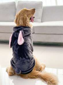 Rabbit Ear Decor Pet Hoodie - Grey - View 1